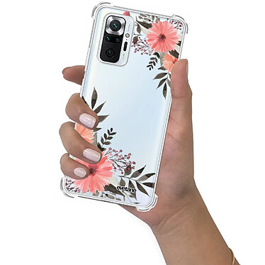 Evetane Coque Xiaomi Redmi Note 10 Pro anti-choc souple angles renforcés transparente Motif Fleurs roses pas cher