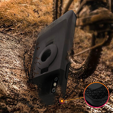 TIGRA Coque pour iPhone XS Max Semi-rigide Magnétique et Mécanique Fitclic Neo  Noir pas cher