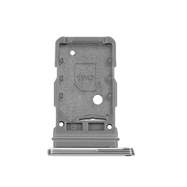 Clappio Tiroir Carte SIM de Remplacement pour Samsung Galaxy S21 Ultra Argent