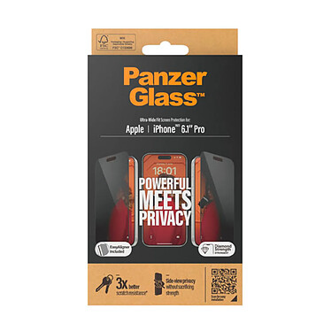 Avis PanzerGlass Protection d'écran Ultra-Wide Fit Privacy pour iPhone 15 Pro