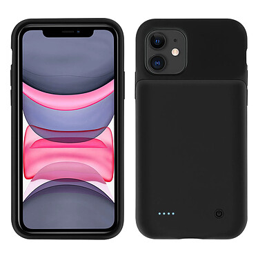 Avizar Coque iPhone 11 Protection Rigide 2 en 1 Batterie 6500mAh Soft-touch Noir