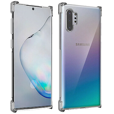 Avizar Pack Protection Galaxy Note 10 Plus Coque Souple + Film Verre Trempé Transparent