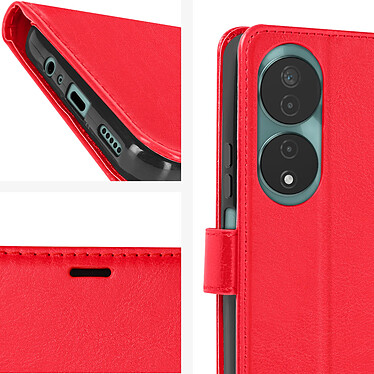 Acheter Mayaxess Étui pour Honor 90 Smart Portefeuille Fonction Support avec Dragonne Rouge