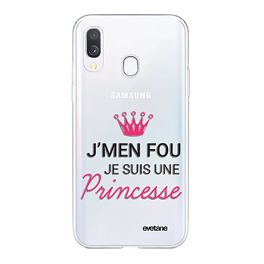 Evetane Coque Samsung Galaxy A40 360 intégrale transparente Motif Je suis une princesse Tendance