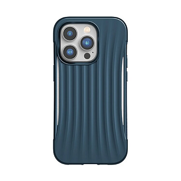 Raptic Coque pour iPhone 14 Pro Clutch Shockproof 3M avec motif rayures Bleu