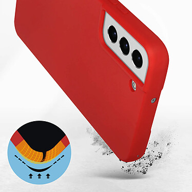 Avis Avizar Coque Samsung Galaxy S22 Plus Silicone Semi-rigide Finition Soft-touch Rouge