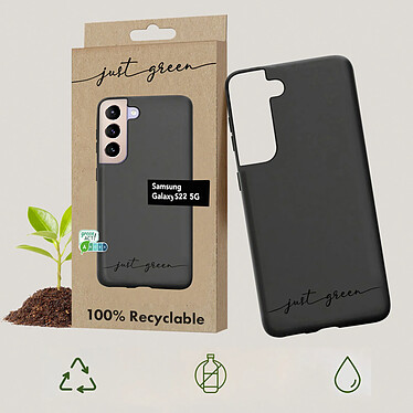 Avis Just Green Coque pour Samsung Galaxy S22 Recyclable  noir