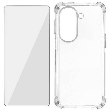 Avizar Pack Protection pour Asus Zenfone 9 Coque Renforcée + Verre Trempé  Transparent