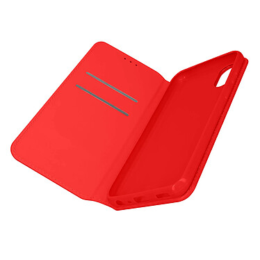 Avizar Housse pour Samsung Galaxy A03 Core Portefeuille Fonction Support Vidéo  rouge