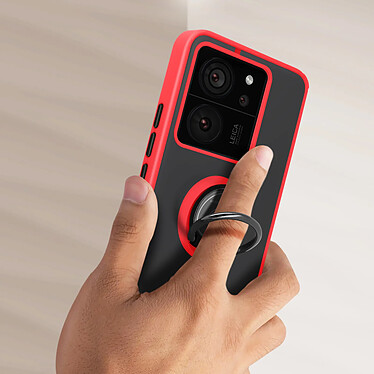 Avis Avizar Coque pour Xiaomi 13T et 13T Pro Bi-matière Bague Métallique Support Vidéo  Rouge