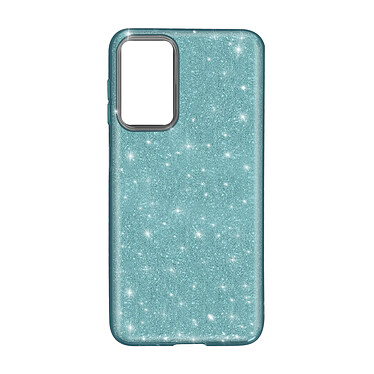 Avizar Coque Samsung Galaxy A03S Paillette Amovible Silicone Semi-rigide Bleu