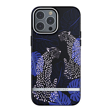 Richmond & Finch Coque pour iPhone 13 Pro Max Motifs Guépards Revêtement Antibactérien Bleu nuit