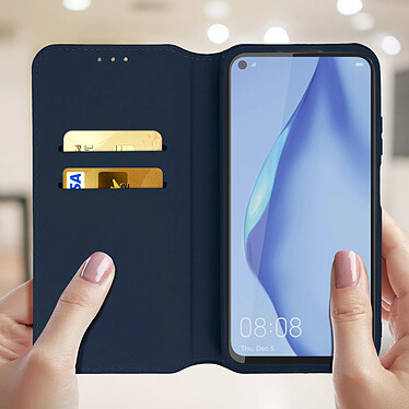 Avis Avizar Housse Huawei P40 Lite Étui Folio Portefeuille Fonction Support bleu