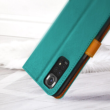 Acheter Avizar Étui Xiaomi Redmi Note 11 et 11s Portefeuille Support Vidéo Motif Mandala  Turquoise