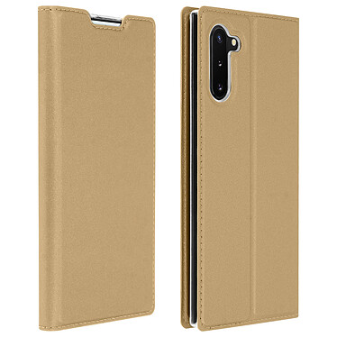 Dux Ducis Housse Samsung pour Galaxy Note 10 Étui Folio Porte-carte Support Vidéo  Or