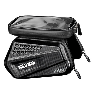 Wildman Sacoche Vélo Étanche 1L Triple Compartiment Fenêtre Tactile  Noir