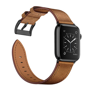 Avizar Bracelet pour Apple Watch 41mm et 40mm et 38 mm Cuir véritable  Marron clair