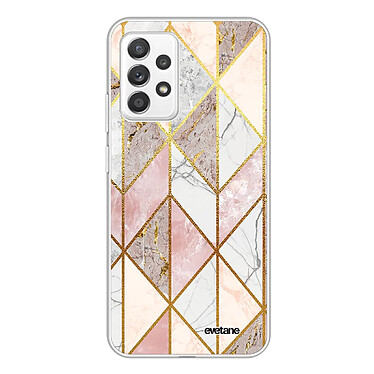 Evetane Coque Samsung Galaxy A72 360 intégrale transparente Motif Marbre Rose Losange Tendance