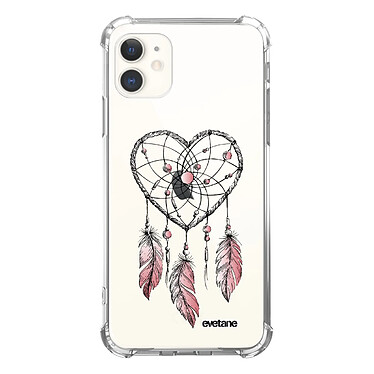 Evetane Coque iPhone 11 anti-choc souple angles renforcés transparente Motif Attrape coeur