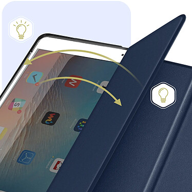 Avizar Housse pour iPad Pro 12.9 et 12.9 2017 Clapet Trifold Support vidéo / clavier Mise en Veille  Bleu Nuit pas cher