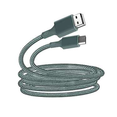 Just Green Câble Écologique USB vers Micro-USB Intensité 2.1A 2m Recyclable  vert