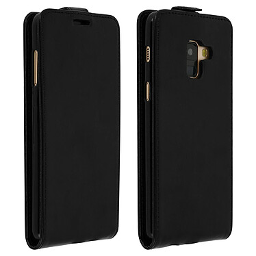 Avizar Etui Samsung Galaxy A8 Housse Clapet Vertical Protection Porte-carte Noir