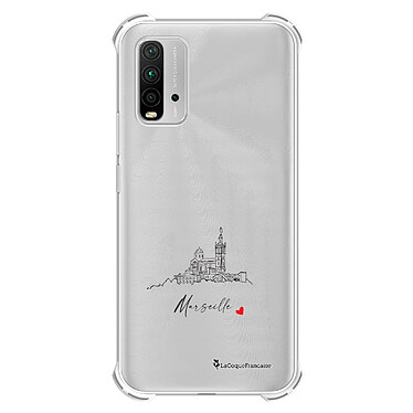 LaCoqueFrançaise Coque Xiaomi Redmi 9T Silicone antichocs Solides coins renforcés  transparente Motif Marseille Notre Dame