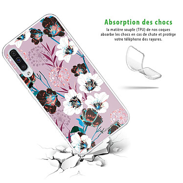 Avis LaCoqueFrançaise Coque Samsung Galaxy A70 360 intégrale transparente Motif Fleurs parme Tendance