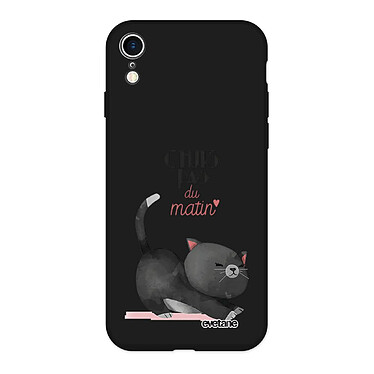 Evetane Coque iPhone Xr Silicone Liquide Douce noir Chuis pas du matin