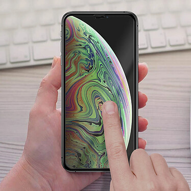 Avis Avizar Film Apple iPhone XS Max Protection Ecran Verre Trempé contour Noir