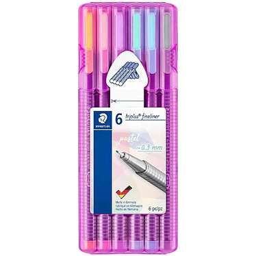 STAEDTLER Fineliner triplus pastel, étui de 6