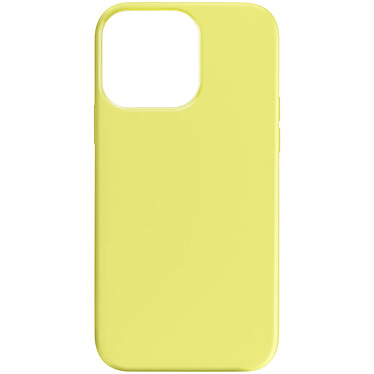 Avizar Coque pour iPhone 15 Pro Max Silicone Semi-rigide Finition Douce au Toucher Fine  Jaune