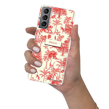 LaCoqueFrançaise Coque Samsung Galaxy S21 5G 360 intégrale transparente Motif Botanic Amour Tendance pas cher