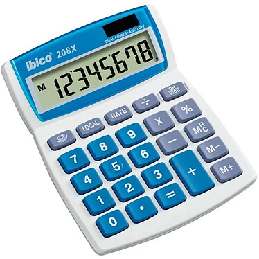 IBICO 208X Calculatrice de Bureau Ecran Inclinable