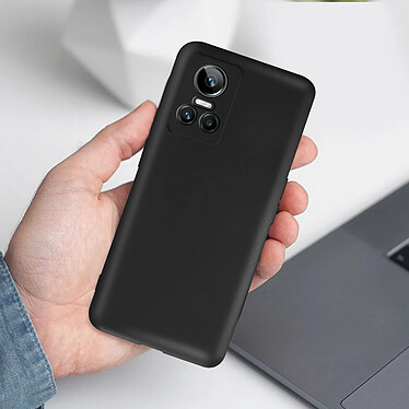 Avizar Coque pour Realme GT Neo 3 Résistante Silicone Gel Flexible Fine Légère  Noir pas cher