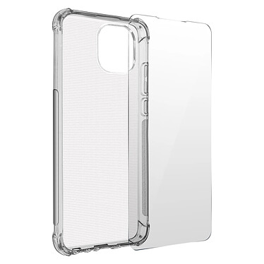 Avizar Pack Protection pour Xiaomi Mi 11 5G Coque Souple + Film Verre Trempé 9H Transparent