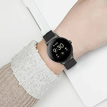 Avizar Bracelet pour Google Pixel Watch Acier Inoxydable Milanais Magnétique  Noir pas cher