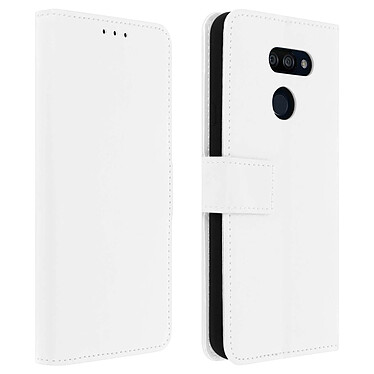 Avizar Housse LG K40s Étui Folio Porte-carte Fonction Support Vidéo Blanc