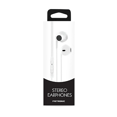 Avis Metronic 480121 - Ecouteurs intra auriculaire avec micro 1,2 m - blanc