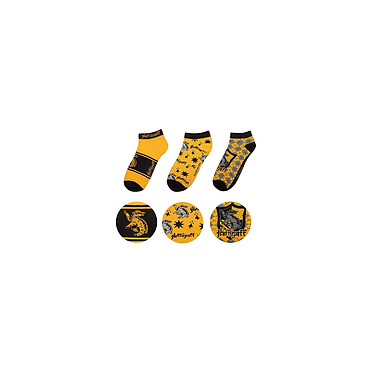 Harry Potter - Pack 3 paires de socquettes Hufflepuff