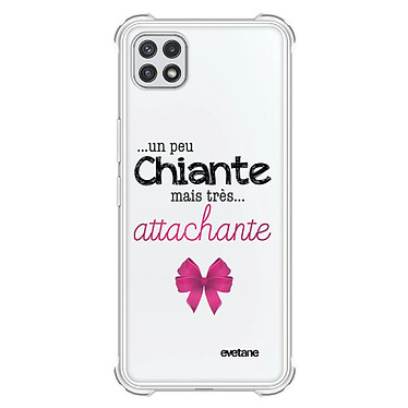 Evetane Coque Samsung Galaxy A22 5G Silicone antichocs Solides coins renforcés  transparente Motif Un peu chiante tres attachante