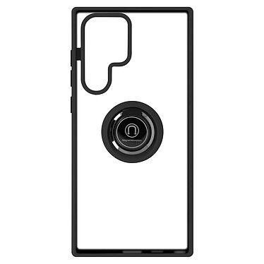 Avizar Coque pour Samsung Galaxy S22 Ultra Bi-matière Bague Métallique Support Vidéo  noir