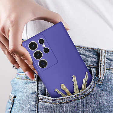 Avizar Coque pour Samsung Galaxy S23 Ultra Silicone Semi-rigide Finition Douce au Toucher Fine  Violet pas cher