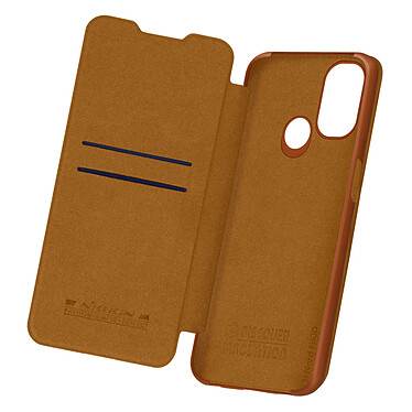 Nillkin Housse pour OnePlus Nord N100 Porte-carte en Cuir Véritable Qin  Marron