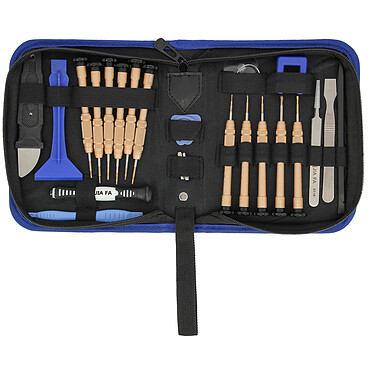 Avizar Kit d'outils complet Réparation Démontage Smartphone/tablette set 24 pièces Noir