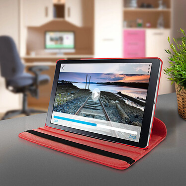 Avis Avizar Housse Samsung Galaxy Tab A 10.5 Etui Ajustable Support Orientable 360° Rouge