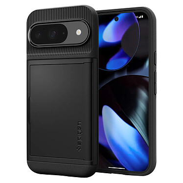 Spigen SGP Coque Porte-cartes pour Google Pixel 9 et 9 Pro Antichoc Design Fin Noir pas cher