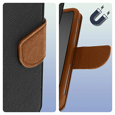 Avizar Etui universel pour Smartphone 152 x 76 x 10 mm avec Porte-cartes  Fancy Style marron pas cher