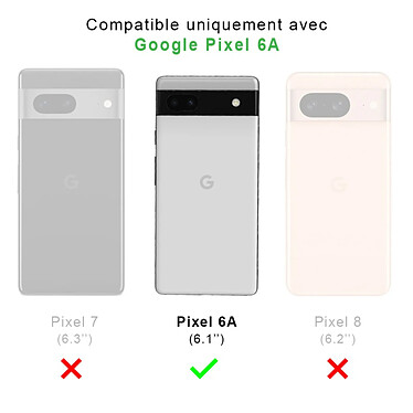 Evetane Coque Google Pixel 6A Silicone liquide Bleue Marine + 2 Vitres en Verre trempé Protection écran Antichocs pas cher