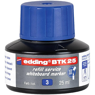 EDDING Recharge d'encre par Capillarité BTK25 pour Marqueur Tableau Blanc Bleu